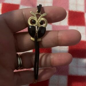 Gold and Black Owl Bracelet